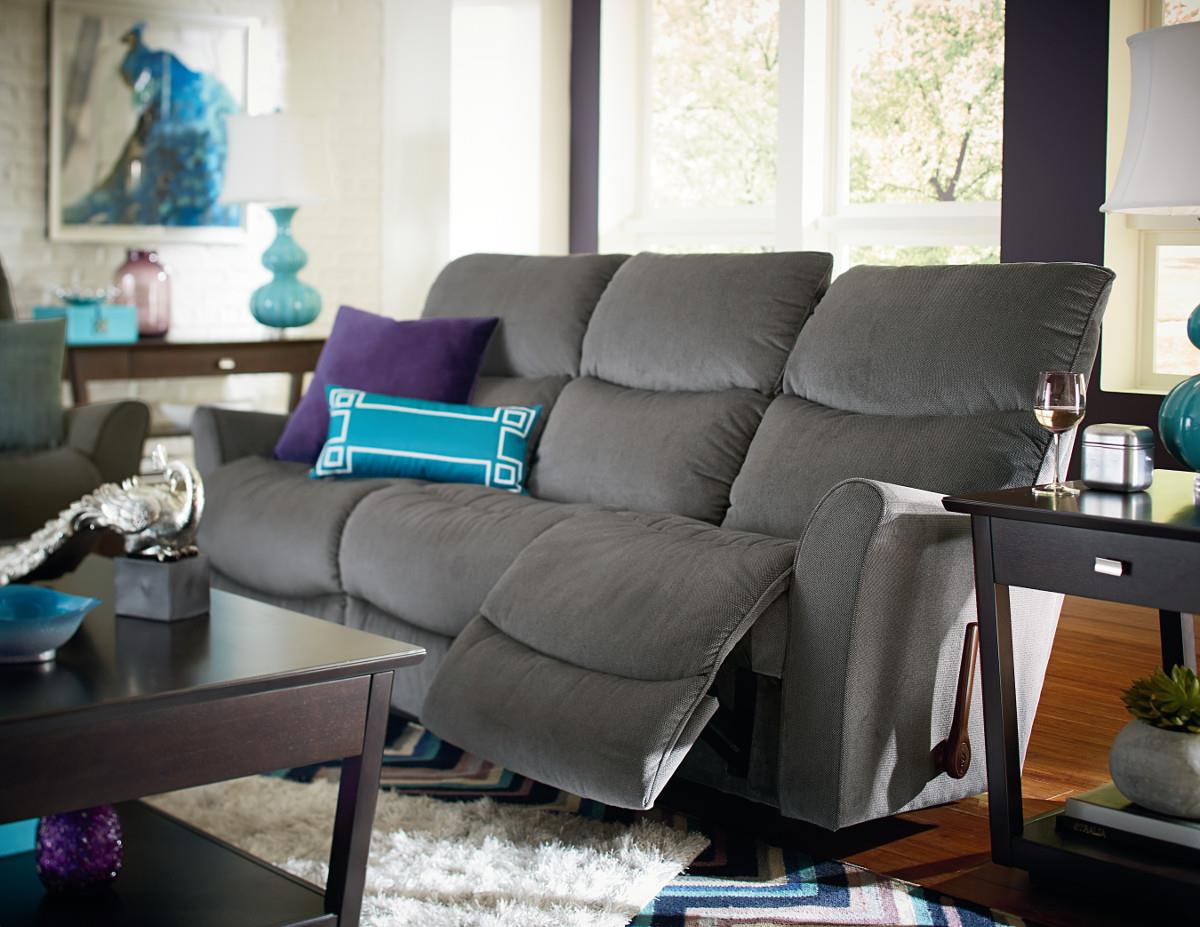 LaZBoy ROWAN Contemporary ReclinaWay® Full Reclining Sofa with Wall